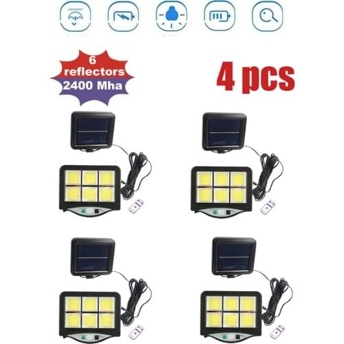 4pcs seperable Solar Lamp 120LED PIR Motion Sensor Outdoors IP65 Waterproof Solar Garden Lights Emergency Security Light Wall La