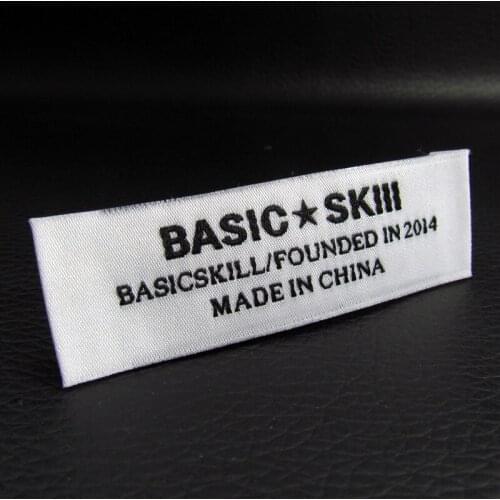 Customized clothing tags washable garment labels custom woven labels for clothing brand name labels logo woven tags