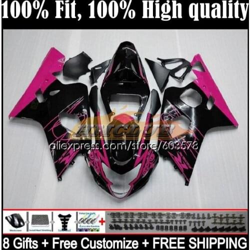 Injection OEM For SUZUKI 600CC GSXR-750 K4 GSXR 600 750 CC 4CL.25 GSXR-600 GSXR750 04 05 GSXR600 2004 2005 Fairing Pink Black