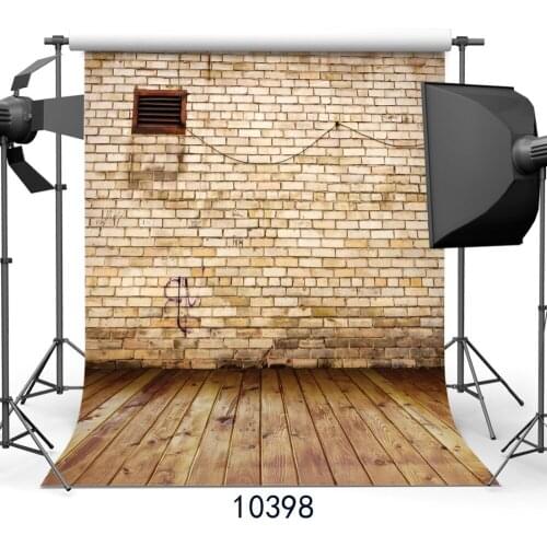 Brick Wall Photography Backdrops Wooden Floor 3D Backgrounds for Photo Studio Photography Accessories Vinyl Cloth