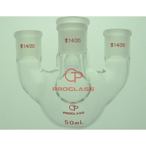 Straight 4 Necks Round Bottom Flask 50mL,14/20 Joints