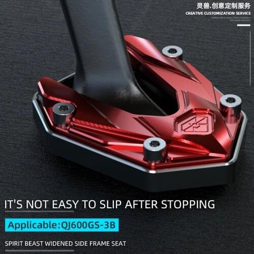 Motorcycle Side Stand Cover Support Base for QJMOTOR QJ600GS-3B Honda Suzuki Kawasaki Yamaha KTM BMW Aprilia Benelli Moto Guzzi