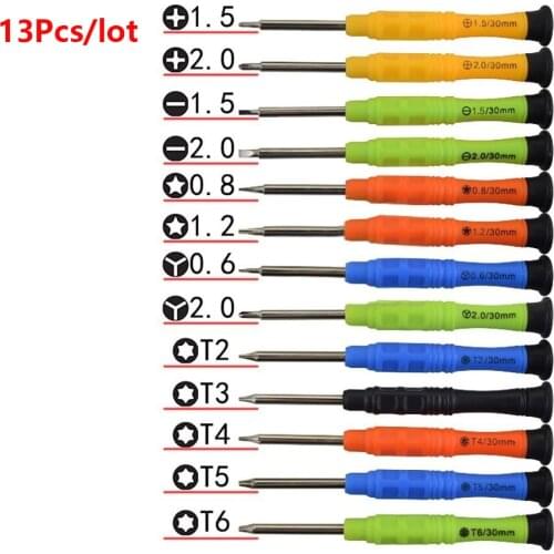 13 in 1 Precision Screwdriver Set for iPhone 8 X 7 6 6S 5 4 Samsung iPad HTC Cell Phone Tablet PC Repair Hand Tool