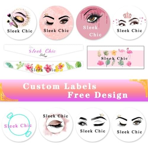 Mink Eyelashes Wholesale Custom Logo Stricker For Lashes Packaging Boxes Logo Lashes Packaging Boxes Logo Eyelash With Logo