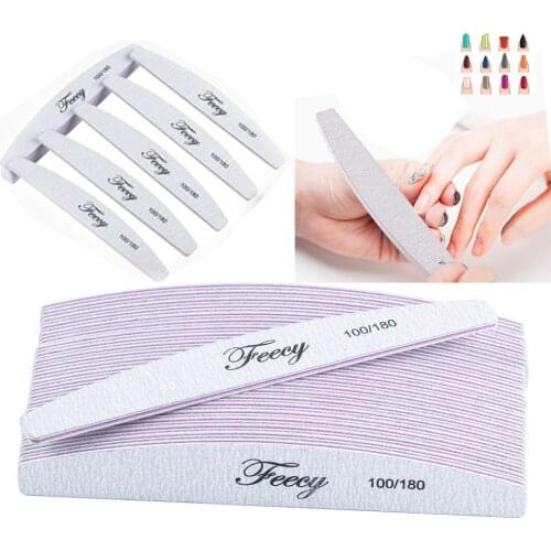 10pcs Nail Art File 100/180 Nails Accessoires Gel Nail Polish Polishing Pedicure Manicure Buffers Nail Care Tools Lime A Ongle
