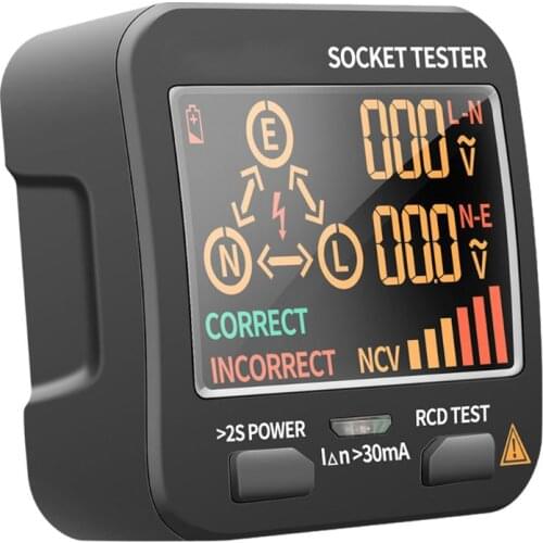 Socket Tester Pro Voltage Test Socket Detector US UK SA AU EU Plug Ground Zero Line Plug Polarity Phase Check AC11