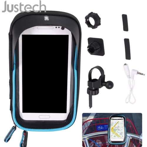 Justech Universal Smartphone Cellphone Holder Bike Motorcycle Bag Protected Against Splashing Water for Bicycle and Motorbike