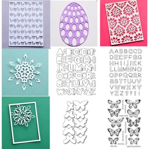 Cutting Dies And Stamp Frosty Flake Layer Set Butterflies Petal Egg Layer Set For DIY Scrapbooking Embossing Paper Cards 2021New