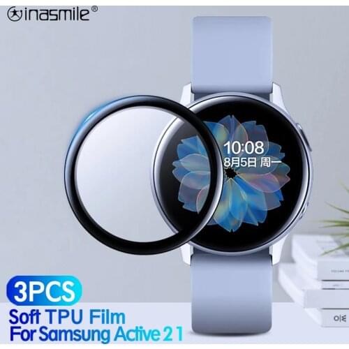 Curved Edge Screen protector For samsung galaxy active 2 40mm 44mm Soft Protective film For Galaxy active 1 (Not Tempered Glass)