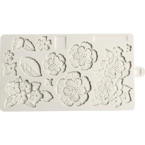 1Pcs Flower silicone lace mold fondant cake decorating tools confeitaria moldes silicone fondant cake mold baking tools