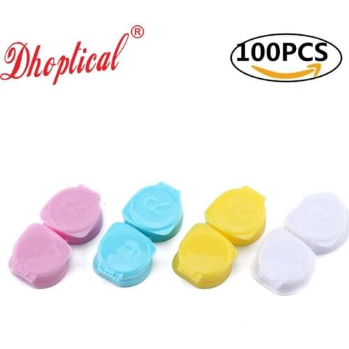 100pcs contact lens case cool fashion Flip design good quality by dhoptical
