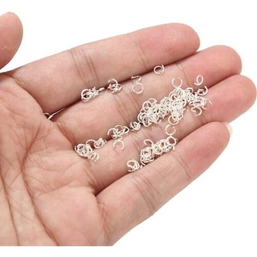 100pcs/lot Stainless Steel Silver Tone 4*0.6mm Open Jump Rings for DIY Jewelry Making Necklaces Bracelets Accessories