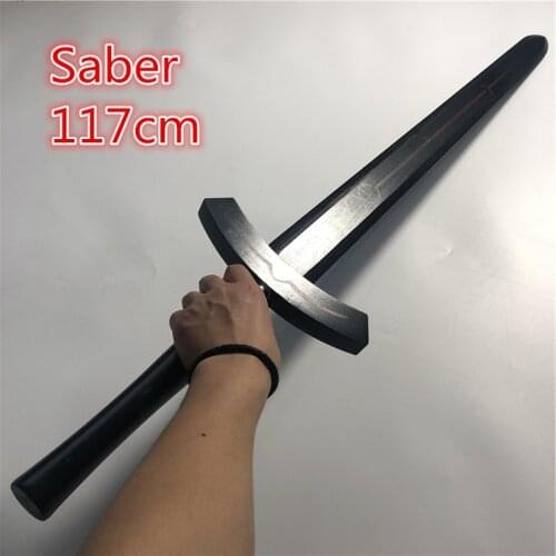 117cm Fate Stay Night wood Knife Sword Weapon Prop Cosplay Saber Alter Excalibur The Sword In The Stone Caliburn Weapon Toys