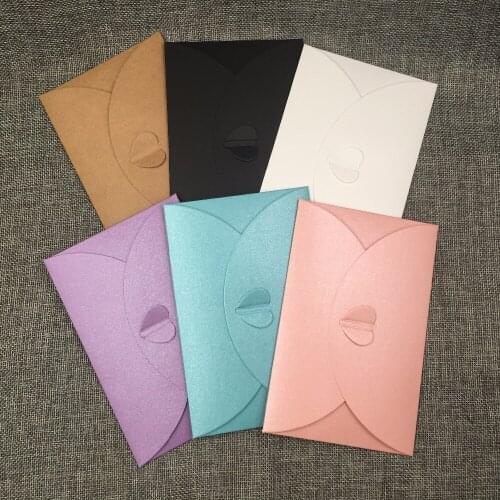 20pcs Paper Envelope Packing Bags Wedding Love Heart High Quality Box Gift Note Envelope New Year Cards/Wedding invitations
