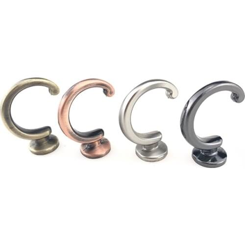 4pcs Zinc Alloy Window Curtain Hooks Storage Keys Curtain Bandage Plant Rod Hanger Holder Home Decoration Hardware Accessories