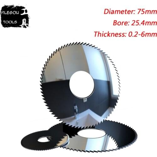 75mm Solid Alloy Tungsten Circular Saw Blades 75x25.4mm Tungsten Steel Milling Cutter Cutting Stainless Steel, Thickness 0.2-6mm