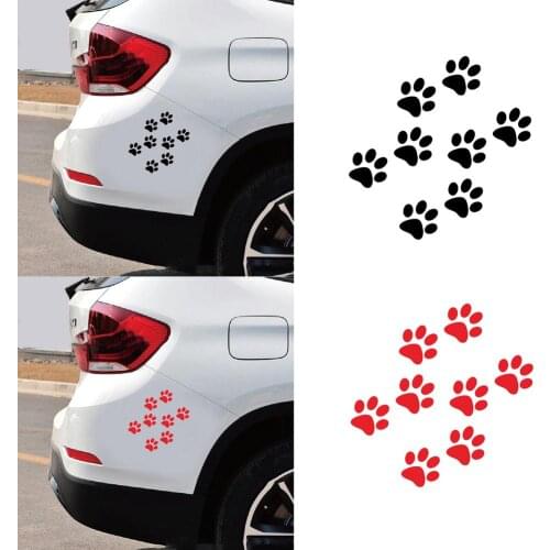 8 Pieces Car Stickers Cat Paw Prints Cute Paw Prints Decoration Vinyl Detachable And Reusable Leave No Glue Marks After Tearing