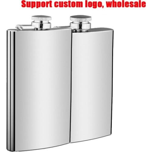 8oz Portable Stainless Steel Hip Flask Flagon Outdoor Pocket flasks Wine Pot For Whiskey Vodka(Support order logo, wholesale)
