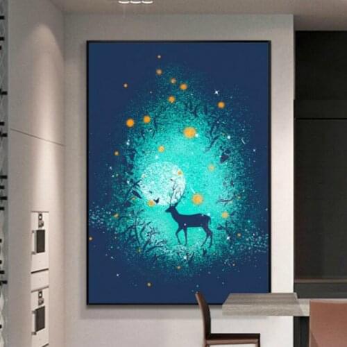 Diamond Embroidery Mosaic Painting Cross Stitch Full Modern Entrance Elk Art Starry Star Deer DIY 5D/3D Sale Decoration Gift