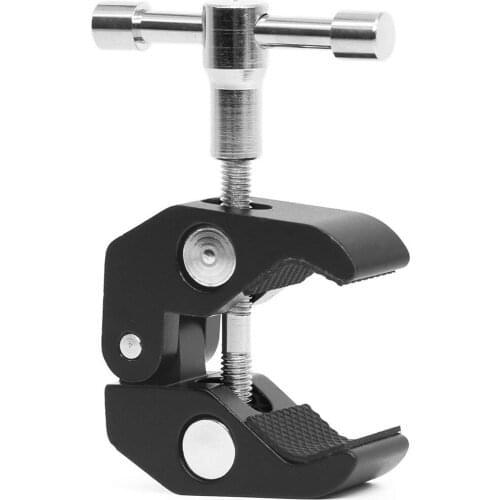 Aluminum Alloy Handle Bar Rail Clamp Mount with 1/4"-20 and 3/8"-16 thread for Motorcycle Bicycle etc