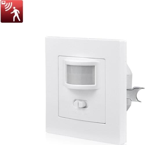 Automatic ON / OFF Infrared PIR Motion Sensor Light Switch AC110-240V Human Body Move IR Induction Recessed Wall Mounted Switch