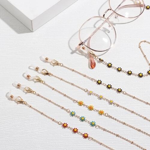 Fashion Anti-lost Daisiy Glasses Chains Necklace Sunglasses Lanyards Reading Glasses Cords Eyeglasses Strap Eyewear Accessories