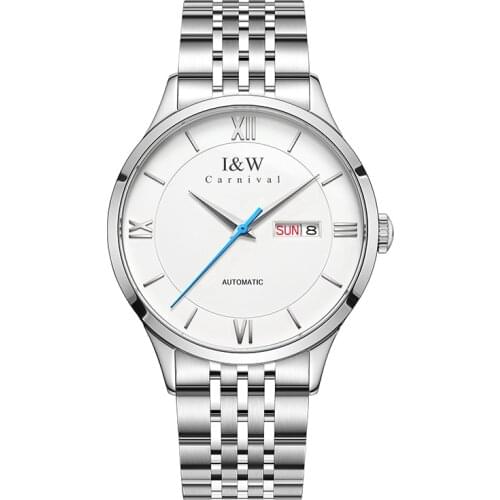 CARNIVAL Fashion Automatic Watch Japan Movement MIYOTA 8215 Watch Men Sapphire Waterproof Calendar Stainless Steel Montre homme