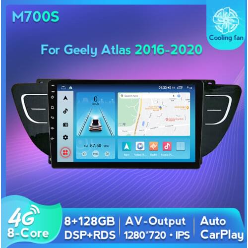 IPS 6+128G 2DIN Android 10.0 RDS DSP For Geely Atlas NL-3 2016 -2020 Car Radio Multimedia DVD Player Navigation GPS Carplay Auto