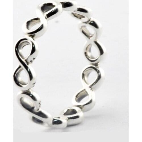 Infinite Shine Silver Rings for Women Simple Style 925 Sterling Silver Rings Jewelry Love Forever Classic Female Ring Jewelry