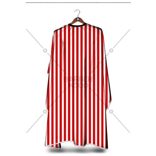 Line Red Penuar Hair Salon Barber Haircut Clothes, Fashion Hair Cutting Stylish Gown Cape, Hairdresser Cape