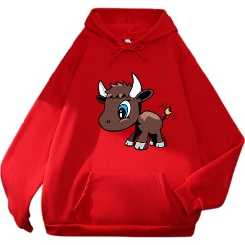 Kawaii Cartoon Print Hoodies Women Basic Warm Full Sleeve Hoodies Harajuku Pullover Comfy With Pocket Blouse Street O-neck Coat