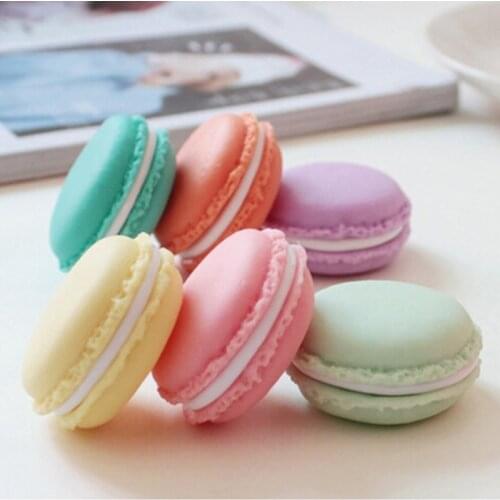 1 PCS Mini Macaron Cake Shape Jewelry Box Earrings Ring Necklace Jewelry Organizer boite bijoux
