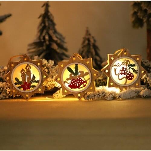 New Holiday Lighting Christmas Tree Led Lights Decoration Christmas Ornament Luminous Xmas Tree Hanging Pendant Holiday Decor