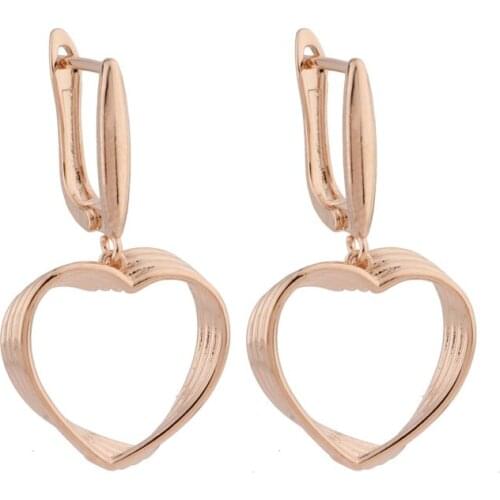 New Trendy Earrings 585 Rose Gold Casual Bohemian Long Dangle Earrings Unusual Earrings Women Fine Fashion Jewelry 2021 Jewelry