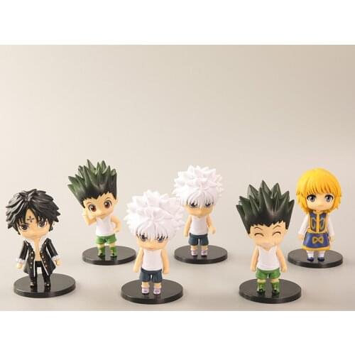 New HUNTER×HUNTER Kulolo Killua Kurapika Gon Cute Ver. PVC Action Figure Collect Mini Model Toy Gift 10cm