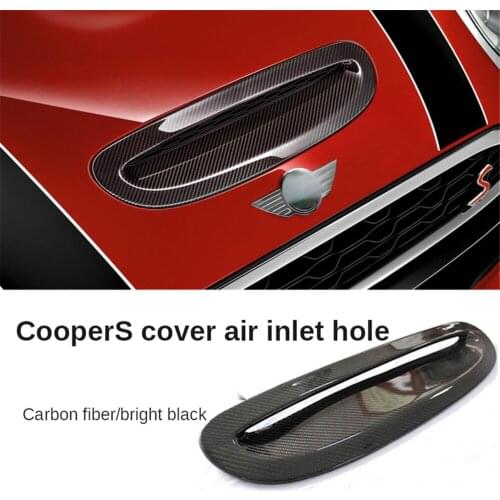 Suitable for MINI cover air inlet modification suitable for mini S version decoration F55 F56 F57 bright black carbon fiber