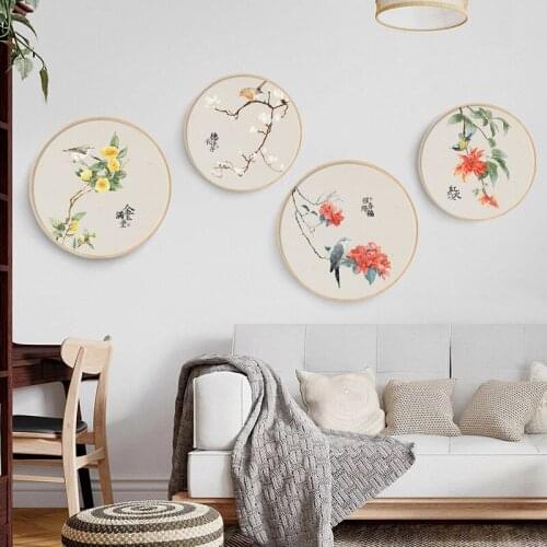 Chinese minimalist flower and Bird Poster canvas painting and printed wall painting living room bedroom corridor home decoration