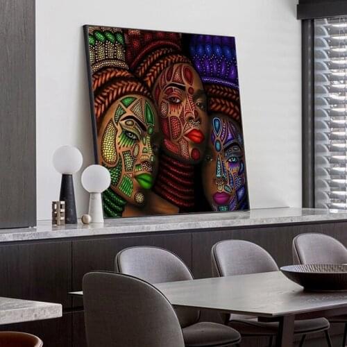 Snake Tattoo African Black Skin Woman Canvas Painting Wall Art Nordic Posters and Prints Wall Pictures for Living Room Decor