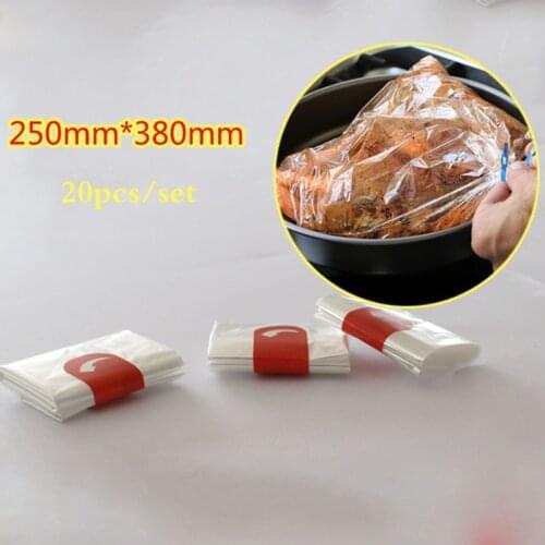 20Pcs/Set High Temperature Resistant Bags For Baking Bag Microwave PET Oven Bag Cooking Kitchen Tools bolsa horno 250*380mm