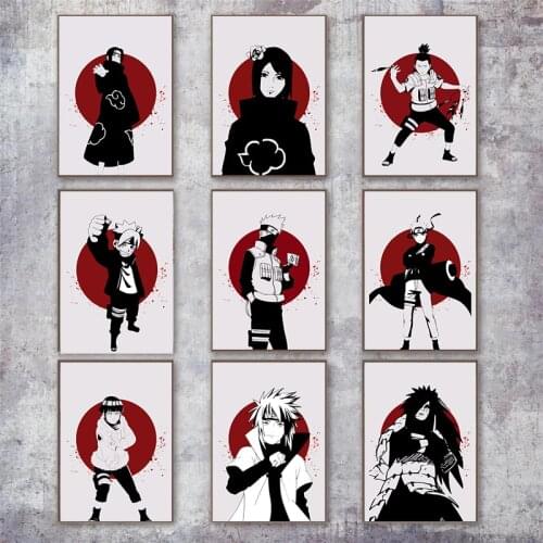 Japanese Classic Anime Canvas Painting Naruto Sasuke Posters and Prints Print Mural Picture Childrens Room Home Wall Decoration