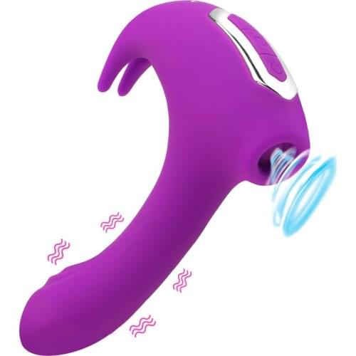 11 Sucker Vibrator Modes Silicone Vibration Powerful Nipple Blowjob Clitoris Stimulator Sex Toys for Women Dildo Vibrating