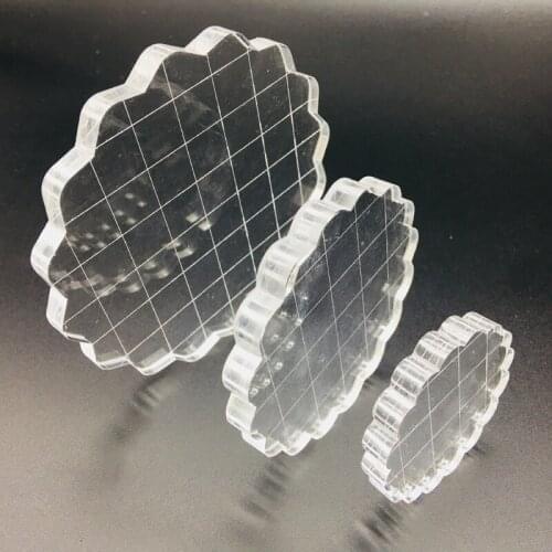 3pc Multi-size Stamps Acrylic Pad Block Accessories Clear Transpant Stamps Decor DIY Scrapbook Stamping Stickers Acrylic Sheets