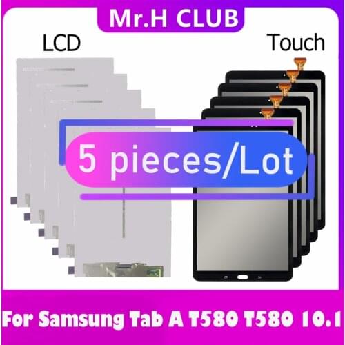 5 Pcs/Lot LCD For Samsung Galaxy Tad A 10.1 SM-T580 SM-T585 T585 T580 LCD Display And Touch Screen Digitizer Assembly