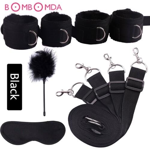 Sex Toys For Women Couples Handscuff Neck Ankle Cuffs BDSM Bondage Restraints Slave Straps No Vibrator Adult Games Sex Products