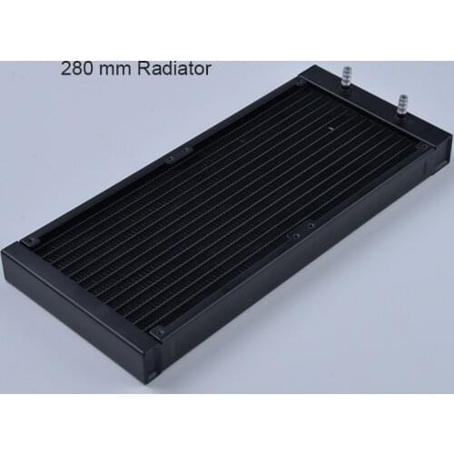 Syscooling aluminum water cooling radiator 280mm for 140 mm fans tube ID 6mm