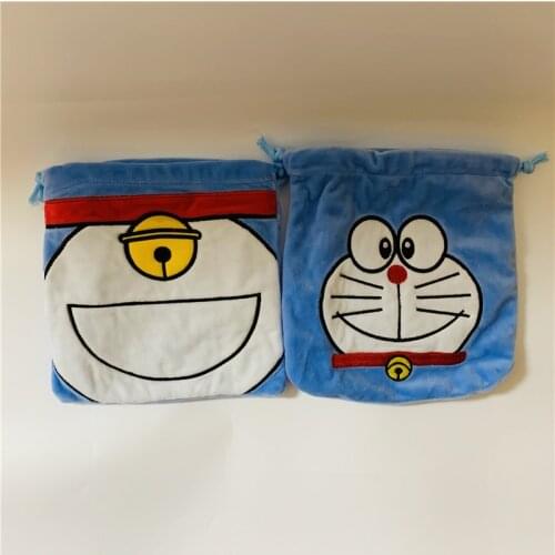 Doraemon Anime Figures Cartoon Product Cosplay Accessories Casual Storage Drawstring Bag Gift