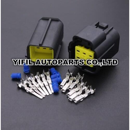 5sets 6 Pin/Way Female Male Automotive Electrical Accelerator Pedal Sensor Connector Plug For Hyundai 174262-2 174264-2/174265-7