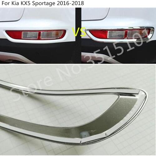 Car Styling Cover ABS Chrome Rear Tail Fog Light Trim Frame Molding Parts 2pcs For Kia KX5 Sportage 2016 2017 2018