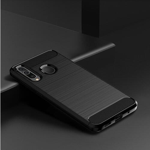 Cover for Samsung Galaxy A60 Case Soft Bumper Armor Carbon Fiber Phone Case for Samsung Galaxy A20E Shockproof Cover Coque