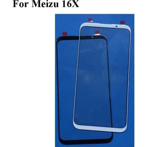 For Meizu 16X 16 X meizu16X Front LCD Glass Lens touchscreen 6.0'' inch Touch screen Outer Screen Glass without flex